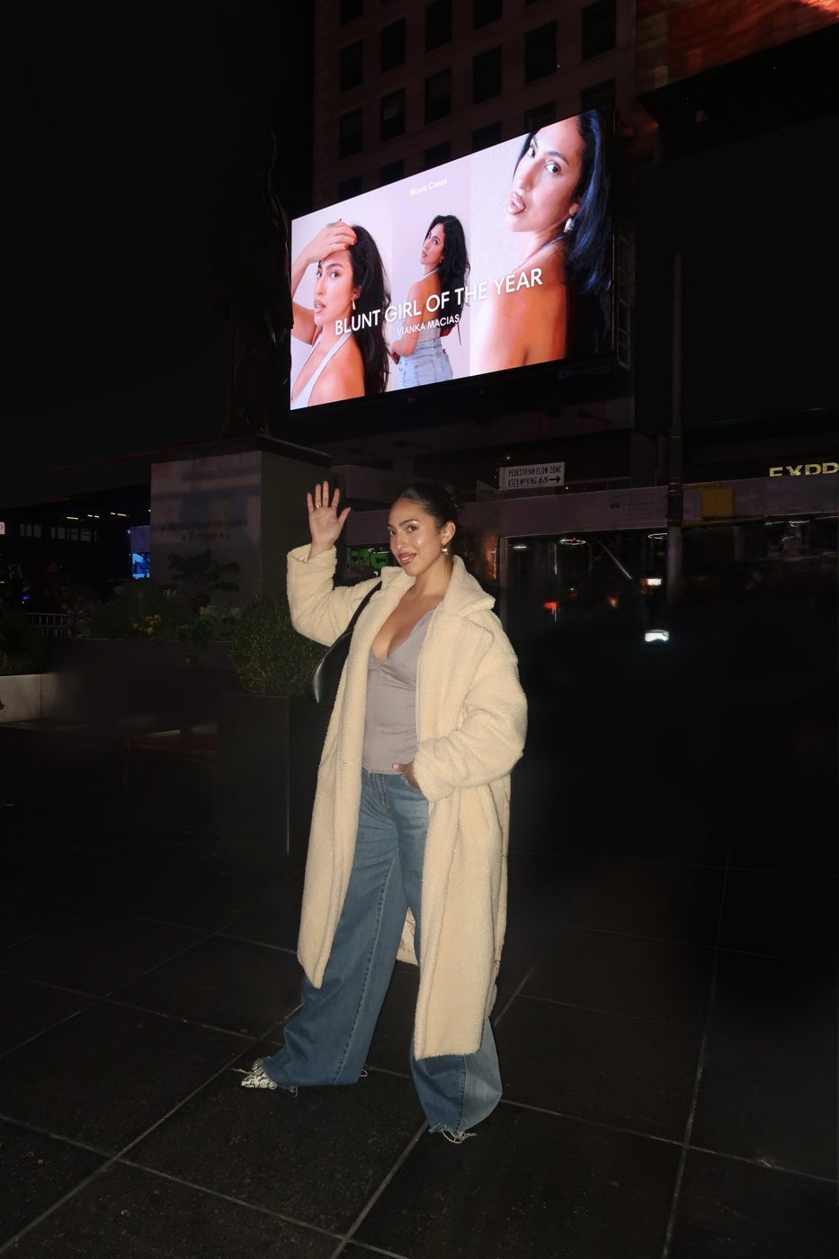 Vianka on the Times Square billboard.